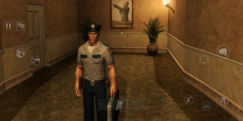 Agent 47 disguised as a cop