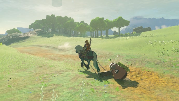 Link on a horse from Zelda: Tears of the Kingdom.