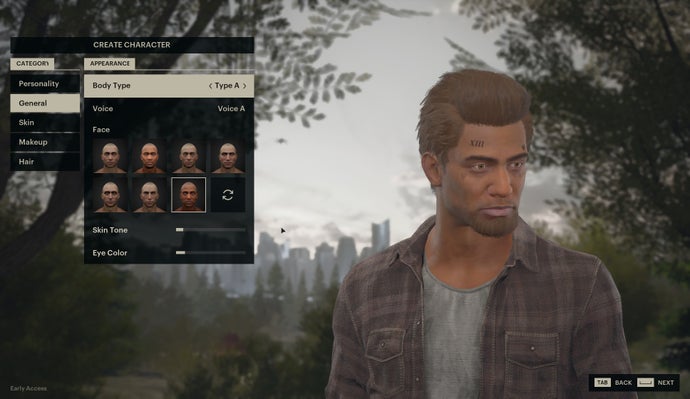 The limited character creator of The Day Before
