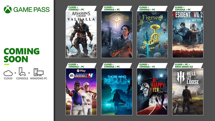 Promo image for Game Pass' first batch of games in 2024