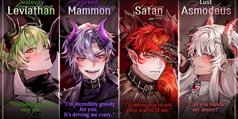 Side by side close-ups of Leviathan, Mammon, Satan and Asmodeus.