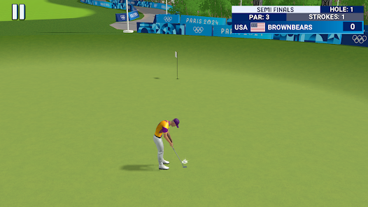 Olympics Go! Paris 2024 screenshot showing golf.