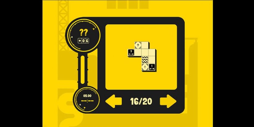 Level select menu on a bright yellow background.