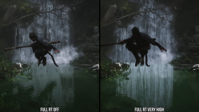 Wukong with full RT reflections vs not