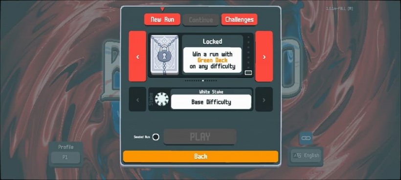 A screenshot of the locked cards from Balatro