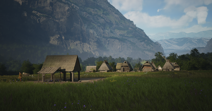 Manor Lords shows off new mountain-side map