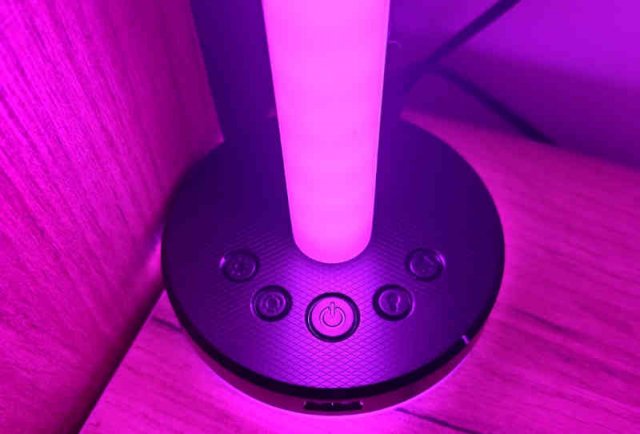 Close up image of Stealth Light-Up LED Desktop Tower Lights buttons.