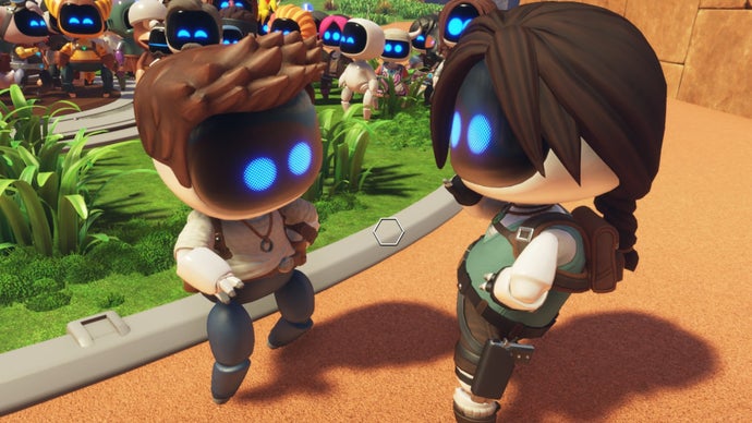 astro bot lara croft and nathan drake bots