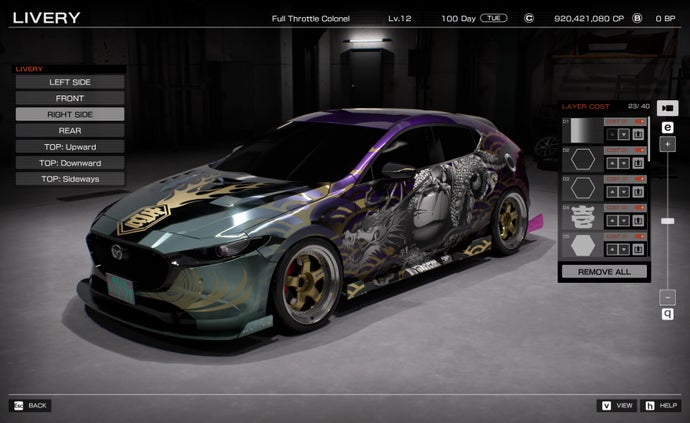 Tokyo Xtreme Racer screenshot showing car customisation