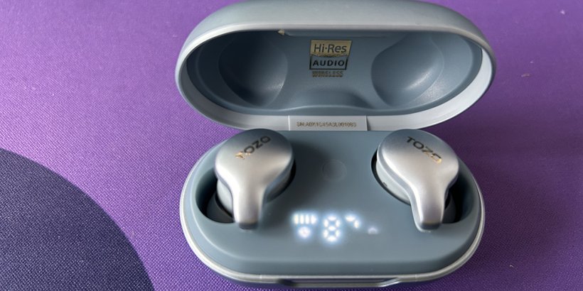 Inside of the case of the TOZO Golden x1 Earbuds