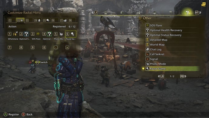 Customising your radial menu in Monster Hunter Wilds.