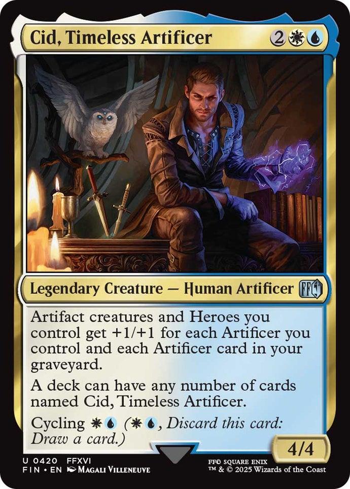 Magic: The Gathering Final Fantasy card showing Cid from Final Fantasy 16