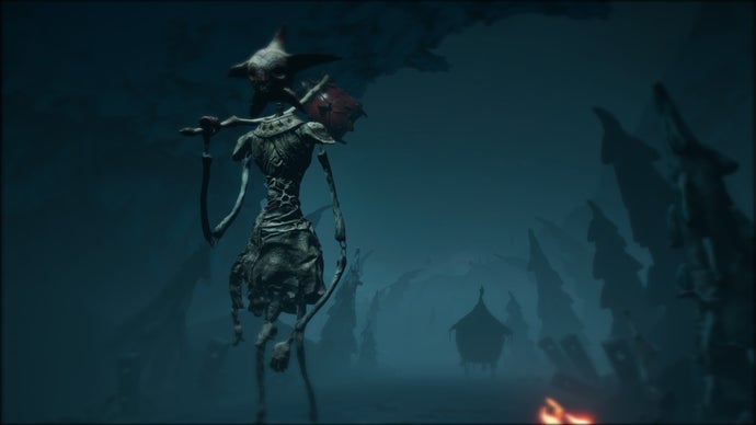 An eerie tall character in The Midnight Walk