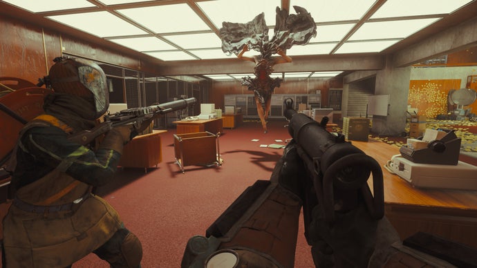 FBC Firebreak image showing players taking on an airborne entity