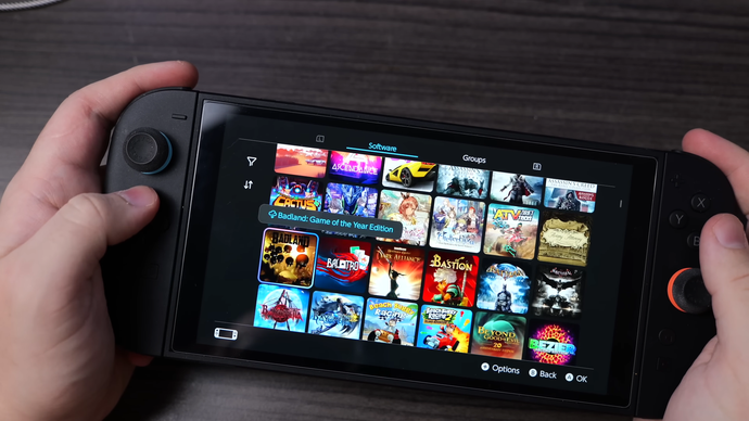 shot of the Switch 2 game library