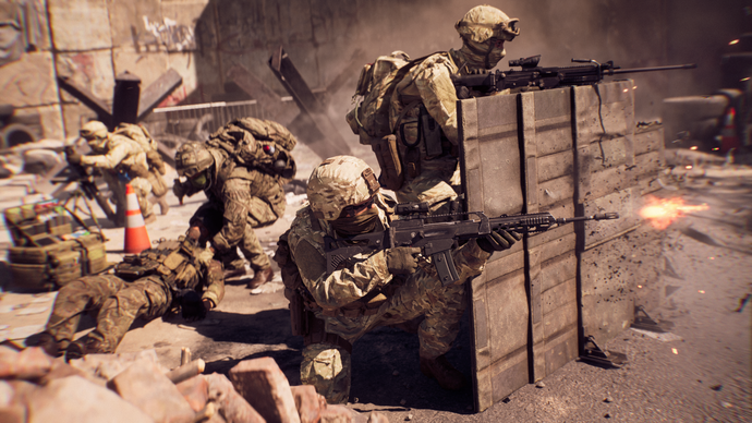 Official Battlefield 6 image showing soldiers behind makeshift cover
