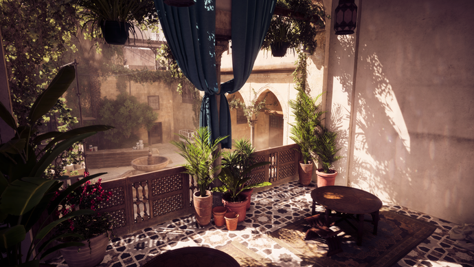 Official Battlefield 6 image showing a view from a balcony in the Cairo map