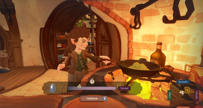 Frying ingredients in Tales of the Shire.