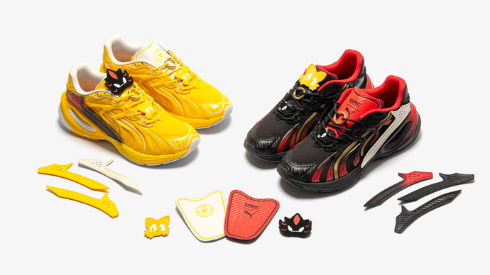 Tails and Shadow themed Puma trainers