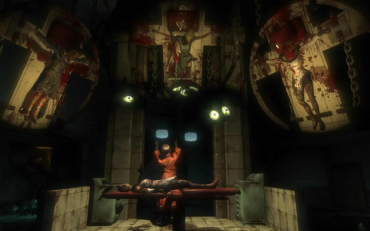 Dr Steinman in the Medical Pavilion in BioShock.