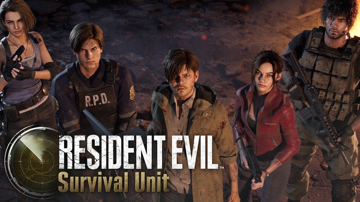 Various Resident Evil characters stood together to show they can work together in Survival Unit.