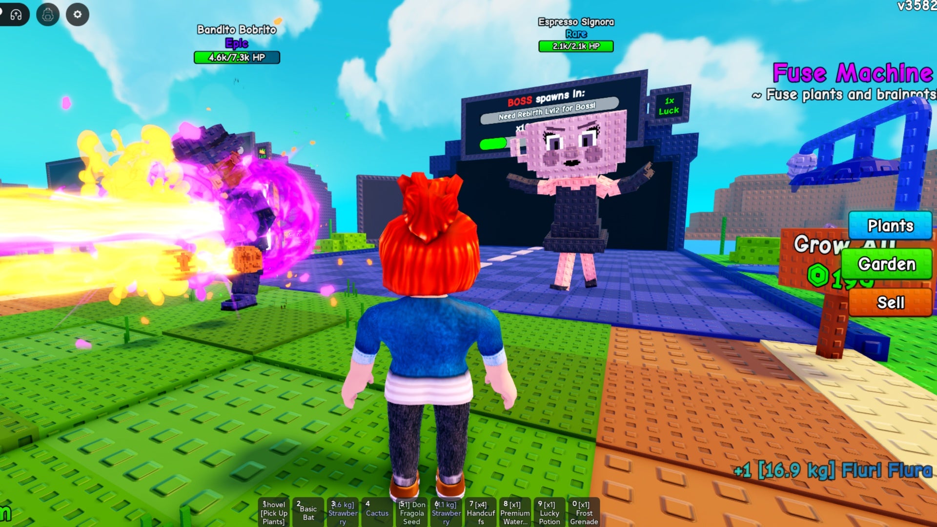 plants vs brainrots waiting at treadmill