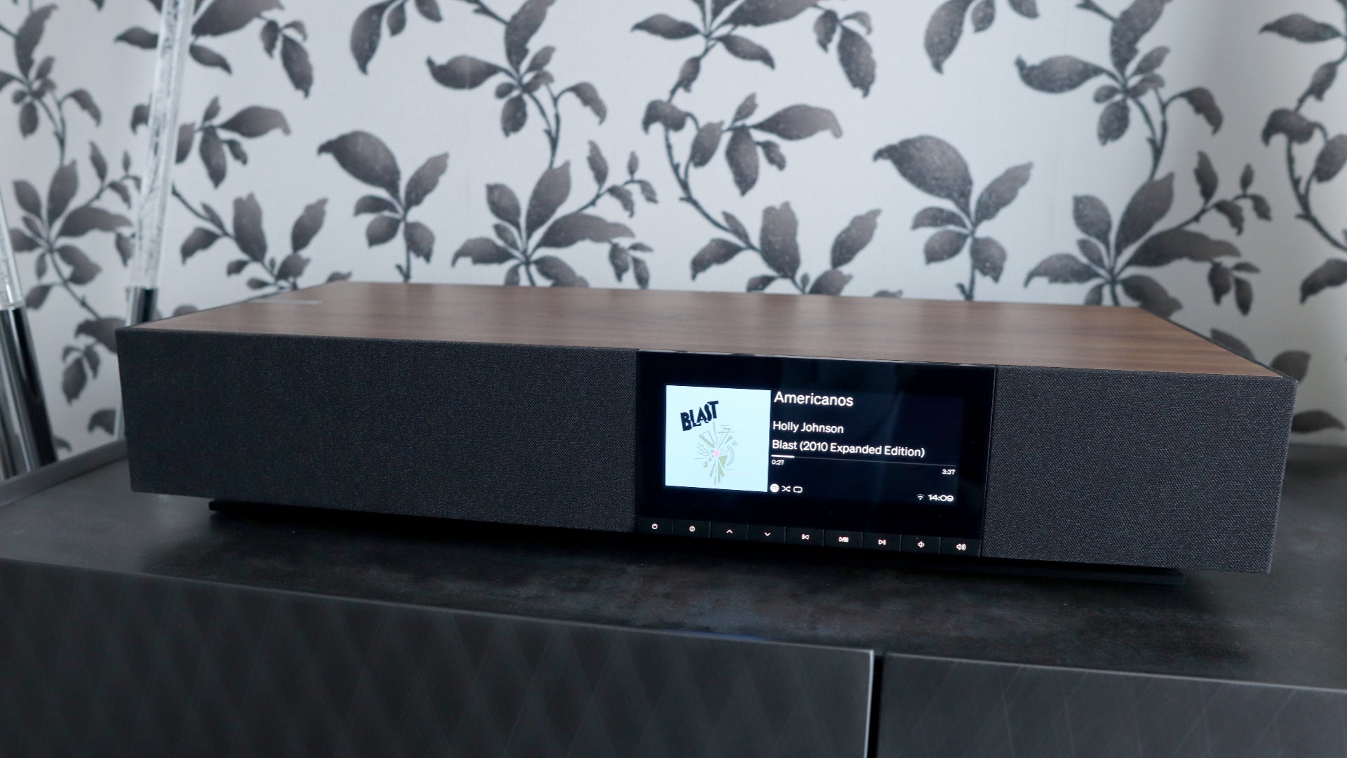 Cambridge Audio Evo One profile on sideboard